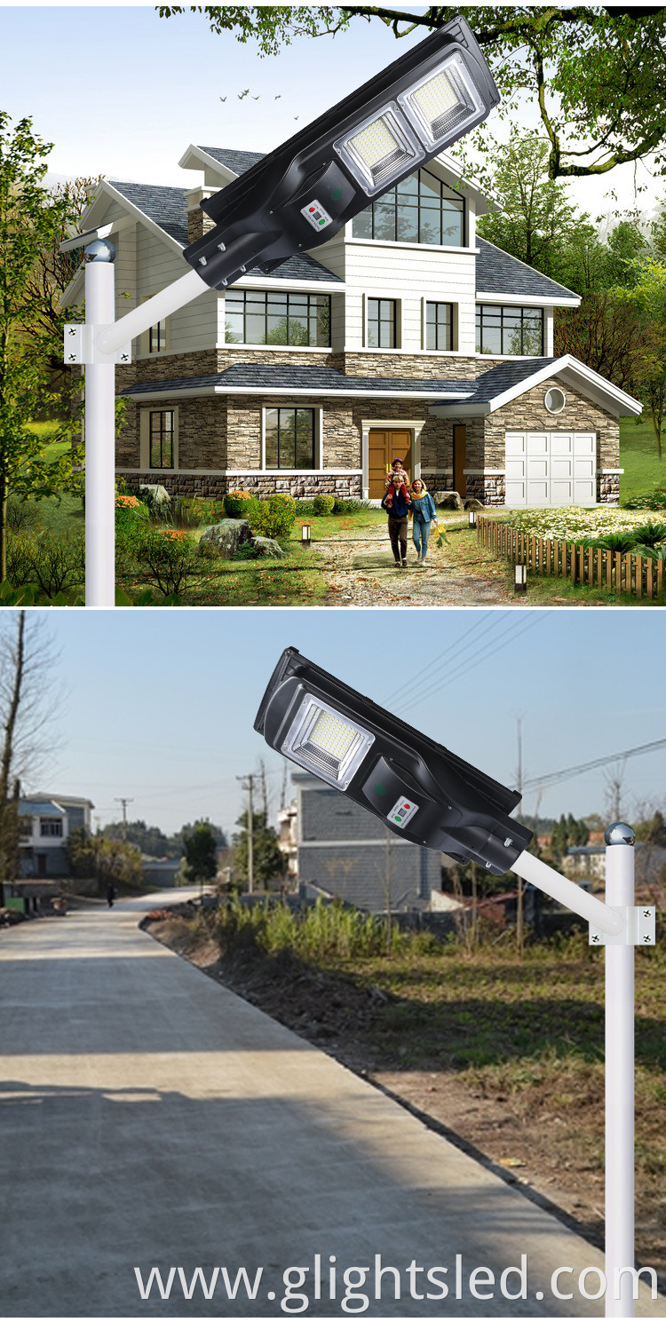 Outdoor ip65 waterproof all in one integrated 40 80 w smd solar led street light